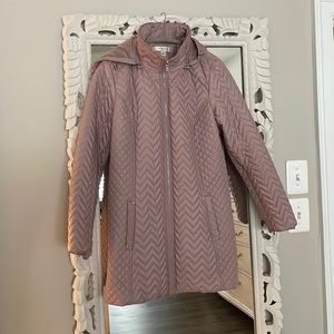 Liz Claiborne Quilted Coat w/Removable Hood Sz M